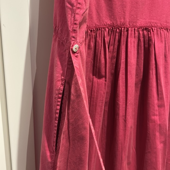 April Cornell Razzy Cotton Sleeveless Jumper Dress Raspberry Flowy Size L NEW - Picture 9 of 17